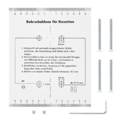 Würth Türdrücker ZD 21, Rosette BB, PZ, WC, Vernickelt -Türzubehör Geschäft 0687170300 wuerth tuerdruecker zd21 schrauben