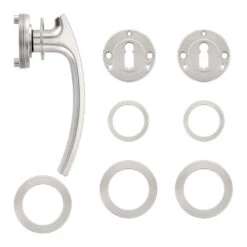 Würth Türdrücker ZD 21, Rosette BB, PZ, WC, Vernickelt -Türzubehör Geschäft 0687170300 wuerth tuerdruecker zd21 verschraubung