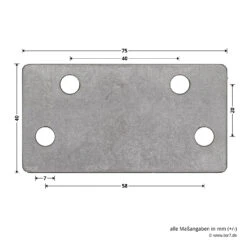 Hörmann Ersatz-Hebelarm Inkl. Adapterplatte, BRH 2000 Mm -Türzubehör Geschäft 1049502 hoermann ersatz hebelarm inkl adapterplatte brh 2000mm adapterplatte bemassung