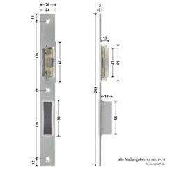 Hörmann Schließblech Für Hauptschloss THP/FSTHP DIN Links 5 Hörmann Schließblech Für Hauptschloss THP/FSTHP DIN Links -Türzubehör Geschäft 276986 hoermann schliessblech fuer hauptschloss thp fsthp din links bemassung