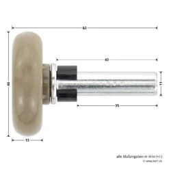 Hörmann Laufrolle Mit Gleitlager Und Distanzhülse, Braun -Türzubehör Geschäft 3028003 hoermann laufrolle mit gleitlager und distanzhuelse braun masse