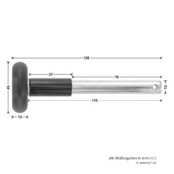 Hörmann Laufrolle Mit Kugellager Und Splintbohrung -Türzubehör Geschäft 3040122 hoermann laufrolle typ ks kugellager splintbohrung verzinkt bemassung