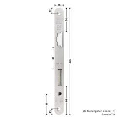 Hörmann Einsteck Rohrprofilschloss 1306 Für Nebentüren, PZ, Rechts 7 Hörmann Einsteck Rohrprofilschloss 1306 Für Nebentüren, PZ, Rechts -Türzubehör Geschäft 3040516 hoermann einsteck rohrprofilschloss 1306 fuer nebentueren pz rechts stulp masse