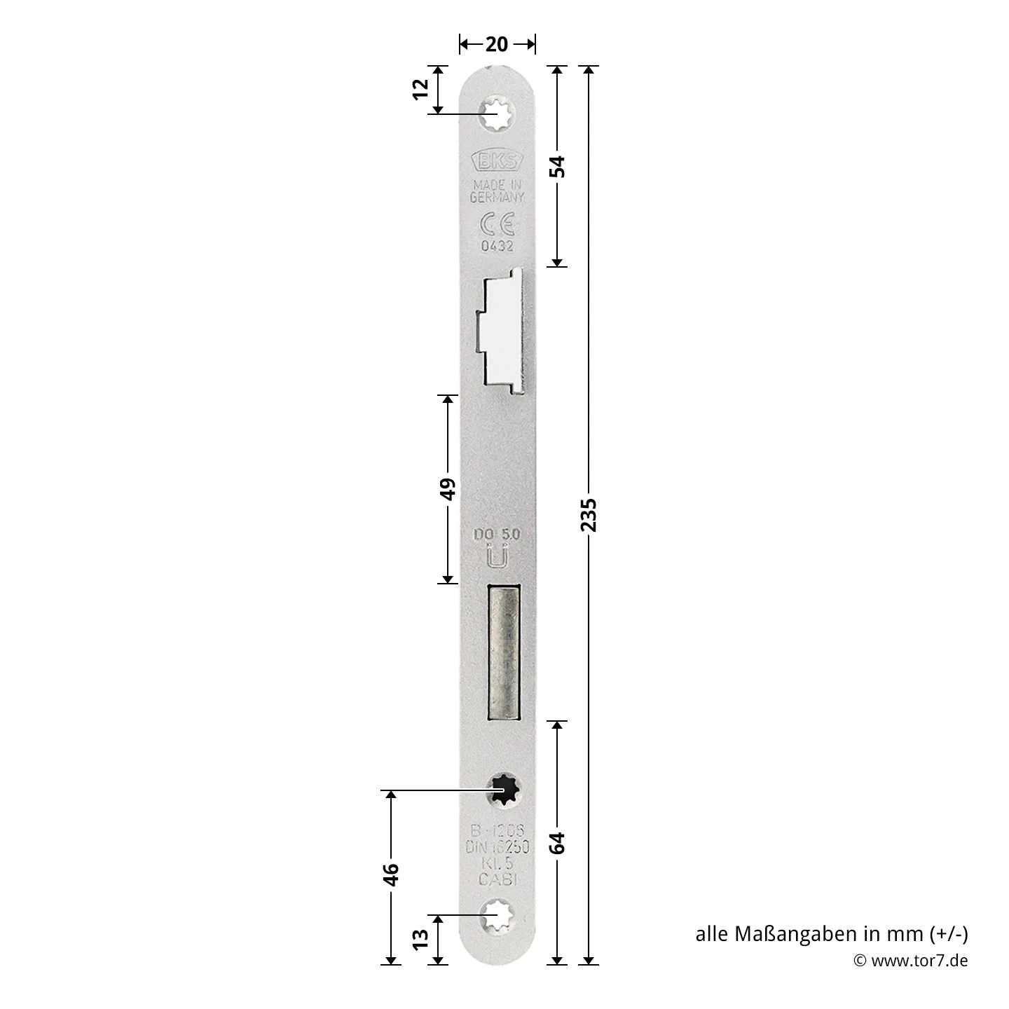 Hörmann Einsteck Rohrprofilschloss 1306 für Nebentüren, PZ, rechts Hörmann Einsteck Rohrprofilschloss 1306 Für Nebentüren, PZ, Rechts -Türzubehör Geschäft 3040516 hoermann einsteck rohrprofilschloss 1306 fuer nebentueren pz rechts stulp masse