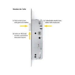 Hörmann Einsteck-Rohrprofilschloss KFV Für Schlupf-und Nebentüren, PZ -Türzubehör Geschäft 3095108 hoermann einsteck rohrprofilschloss 1314 fuer schlupf und nebenturen pz falle
