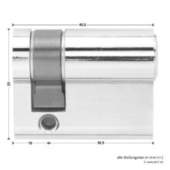 Hörmann Profilhalbzylinder, 30,5 + 10 Mm -Türzubehör Geschäft 436122 hoermann profilhalbzylinder gleichschliessend masse
