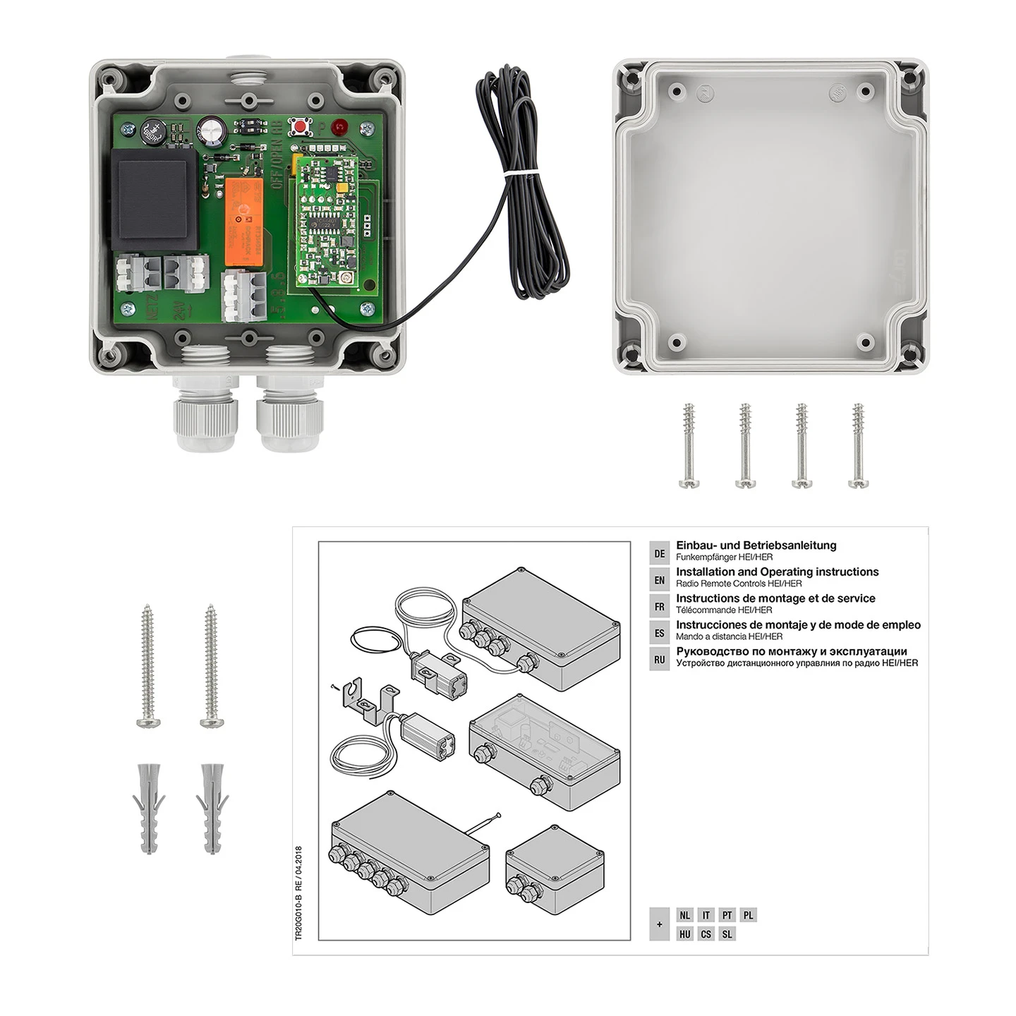 Hörmann 1-Kanal-Relais-Empfänger HER 1, 26,975 MHz Hörmann 1-Kanal-Relais-Empfänger HER 1, 26,975 MHz -Türzubehör Geschäft 437260 hoermann 1 kanal relais empfaenger her 1 26 975 mhz lieferumfang
