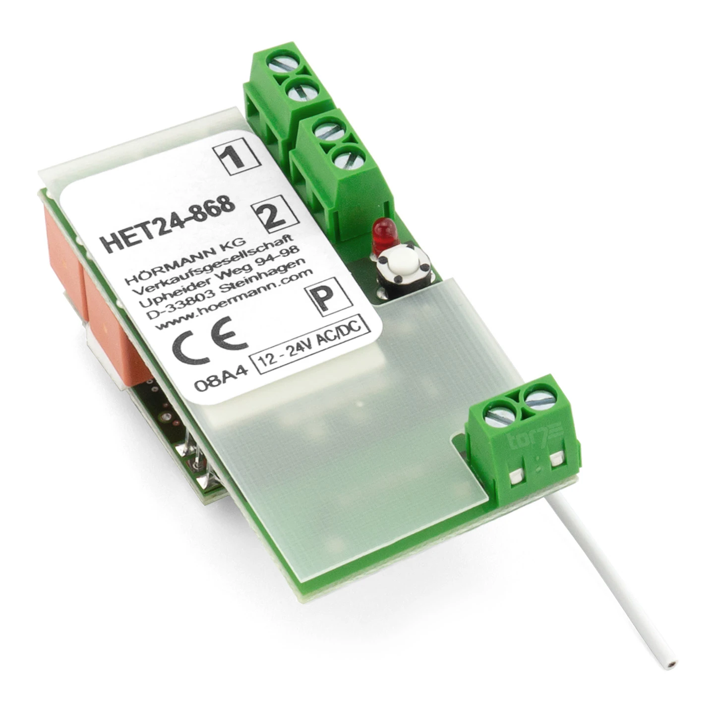 Hörmann 2-Kanal-Relais-Empfänger HET 24, 868 MHz Hörmann 2-Kanal-Relais-Empfänger HET 24, 868 MHz -Türzubehör Geschäft 437517 hoermann 2 kanal relais empfaenger het24 868 mhz seite