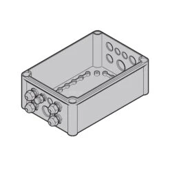 Hörmann Steuerungsgehäuse Für Drehtorantrieb DTA, Unterteil -Türzubehör Geschäft 438791 hoermann steuerungsgehaeuse fuer drehtorantrieb dta unterteil skizze