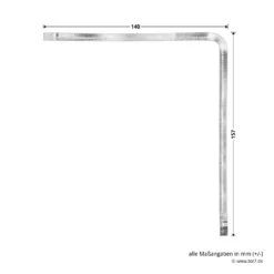 Hörmann Befestigungswinkel, VersaMatic -Türzubehör Geschäft 439985 hoermann befestigungswinkel versamatic masse seitenansicht
