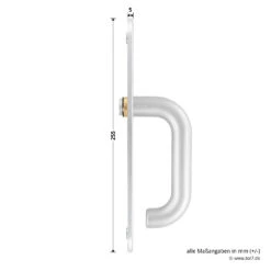 Hörmann FS Panikgarnitur D110 Langschild PZ ES2, Alu -Türzubehör Geschäft 449891 hoermann fs panikgarnitur d110 pz es2 langschild alu f1 griff 2 tiefe