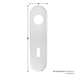 Hörmann Drückergarnitur D110 Kurzschild BB, Alu -Türzubehör Geschäft 449909 hoermann drueckergarnitur mit kurzschild bb gelocht alu schild masse