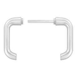 Hörmann Drückergarnitur D110 Kurzschild PZ, Alu -Türzubehör Geschäft 449910 hoermann drueckergarnitur mit kurzschild pz gelocht alu griffe