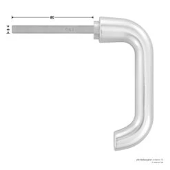 Hörmann Drückergarnitur D110 Kurzschild PZ, Alu -Türzubehör Geschäft 449910 hoermann drueckergarnitur mit kurzschild pz gelocht alu stift masse