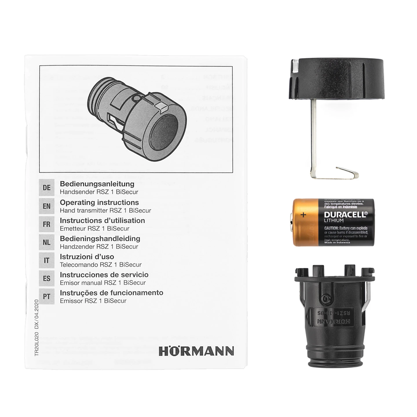 Hörmann Handsender EcoStar RSZ 1, 433 MHz BS, schwarz Hörmann Handsender EcoStar RSZ 1, 433 MHz BS, Schwarz -Türzubehör Geschäft 4510444 hoermann handsender ecostar rsz 1 433 mhz bs schwarz liferumfang