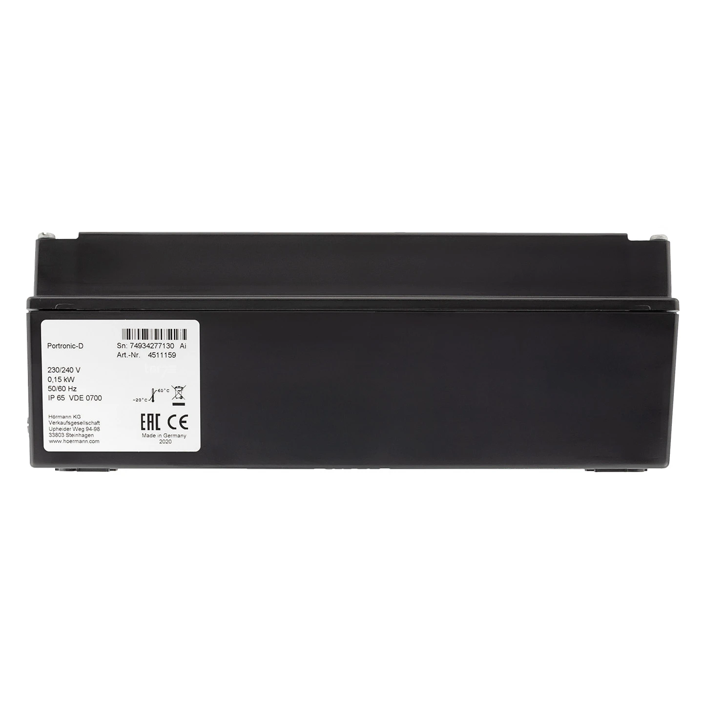 Hörmann Drehtorantrieb EcoStar Portronic-D 5000 Hörmann Drehtorantrieb EcoStar Portronic-D 5000 -Türzubehör Geschäft 4510770 hoermann drehtorantrieb ecostar portronic d 5000 steuerung seitenansicht