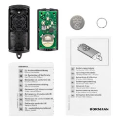 Hörmann Handsender HSE 4, BiSecur, Struktur Komplett Schwarz -Türzubehör Geschäft 4511736 hoermann handsender hse 4 bisecur struktur komplett schwarz lieferumfang