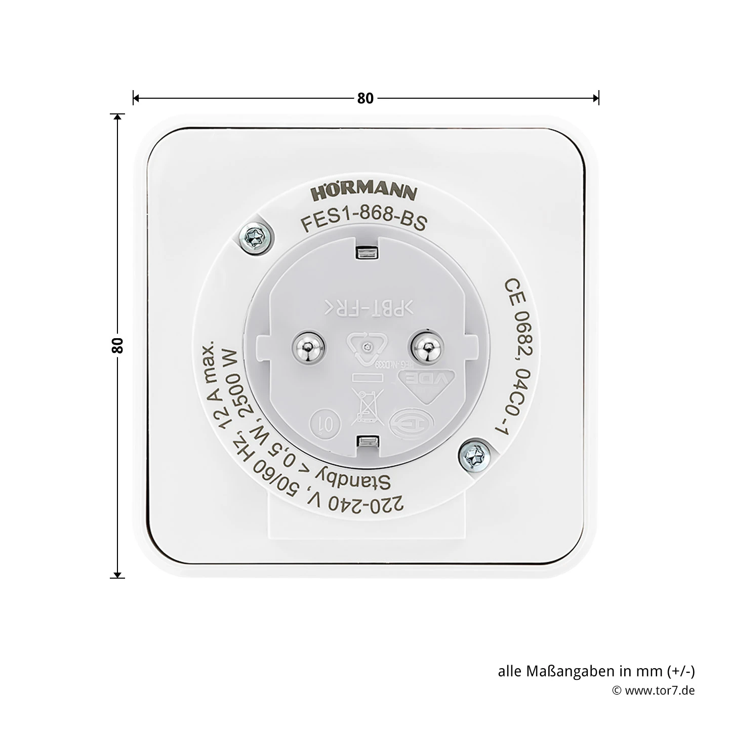 Hörmann Funk‑Set HF 51 868-BS Hörmann Funk‑Set HF 51 868-BS -Türzubehör Geschäft 4511824 hoermann funk set hf 51 868 bs steckdose fes 1 rueckseite