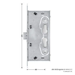 Hörmann Panikschloss Mit Wechselfunktion E, PZ, Li/re -Türzubehör Geschäft 451215 hoermann panikschloss mit wechselfunktion pz li re bemassung