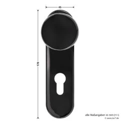 Hörmann Feuerschutz-Wechselgarnitur Typ D110 In Kunststoff Schwarz -Türzubehör Geschäft 454685 hoermann feuerschutz wechselgarnitur typ d 110 in kunststoff schwarz aussengriff breite hoehe