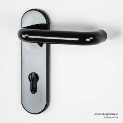 Hörmann Feuerschutz-Wechselgarnitur Typ D110 In Kunststoff Schwarz -Türzubehör Geschäft 454685 hoermann fs wechselgarnitur d 110 antipanik anwendungsbeispiel innen