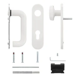 Hörmann FS Wechselgarnitur D110 Kurzschild PZ, Weiß -Türzubehör Geschäft 454688 hoermann fs wechselgarnitur d 110 pz kurzschild polyamid weiss gleitlager lieferumfang