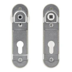 Hörmann FS Wechselgarnitur D110 Kurzschild PZ, Weiß -Türzubehör Geschäft 454688 hoermann fs wechselgarnitur d 110 pz kurzschild polyamid weiss gleitlager rueckseite