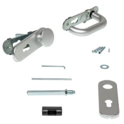 Hörmann Feuerschutz-Wechselgarnitur Typ D110 PZ, Aluminium -Türzubehör Geschäft 454691 hoermann fs wechselgarnitur d 110 antipanik detailansicht