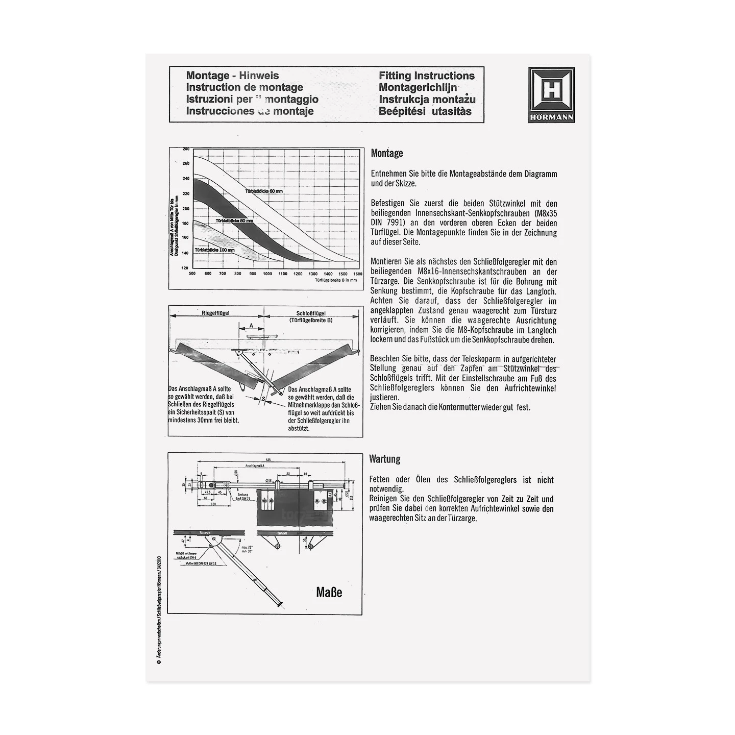 Hörmann mechanischer Schließfolgeregler, Basis 2 Hörmann Mechanischer Schließfolgeregler, Basis 2 -Türzubehör Geschäft 478609 hoermann mechanischer schliessfolgeregler basis 2 anleitung