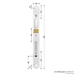 Hörmann Panikschloss 1201 PZ Für Stahltüren, Links -Türzubehör Geschäft 478749 hoermann panikschloss 1201 pz dornmass 65 funktion e li masse schliessblech