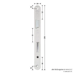 Hörmann Panikschloss ECO 112, Funktion D, Auswärts -Türzubehör Geschäft 478765 hoermann panikschloss eco 112 funktion d auswaerts links masse stulp