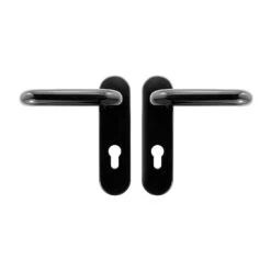 Hörmann FS Drückergarnitur D110 Kurzschild PZ, Schwarz -Türzubehör Geschäft 498165 hoermann fs drueckergarnitur d 110 kurzschild pz gleitlager polyamid schwarz set