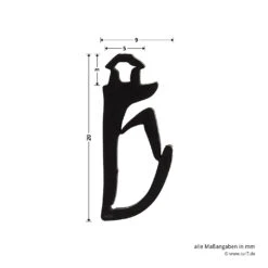 Hörmann Dichtungsprofil Für Mittelsprosse H3D-2, D45-2, P71, Länge 2,50 M -Türzubehör Geschäft 539040 hoermann dichtungsprofil fuer mittelsprosse h3d 2 d45 2 p71 laenge 2 50 meter breite laenge