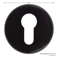 Hörmann FS Drückergarnitur D110 Rosette PZ, Schwarz 6 Hörmann FS Drückergarnitur D110 Rosette PZ, Schwarz -Türzubehör Geschäft 544353 hoermann fs drueckergarnitur d110 pz rosette schwarz gleitlager durchmesser