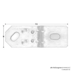 Hörmann Dübellaschen S61 -Türzubehör Geschäft 549521 hoermann duebellaschen lasche breite laenge