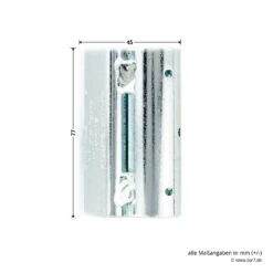 Hörmann Flügelteil FE Verzinkt, Nicht Verstellbar, H8-5/MZ -Türzubehör Geschäft 690407 hoermann fluegelteil fe verzinkt nicht verstellbar fuer h8 5 mz masse 1