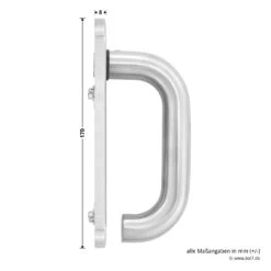 Hörmann Wechselgarnitur D110 Kurzschild PZ, ES1, Edelstahl -Türzubehör Geschäft 694269 hoermann wechselgarnitur d 110 es 1 mit kurzschild edelstahl griff masse