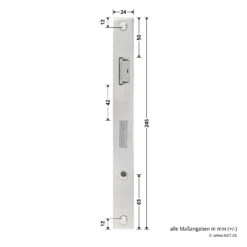 Hörmann Schlupftür-Schloss DF80/95/98, PZ, DIN Links -Türzubehör Geschäft 716839 hoermann schlupftuer schloss df80 95 98 pz din links masse stulp