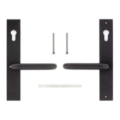 Hörmann Aluminium-Drückergarnitur, Schloss Einliegend, PZ 60/60 Mm -Türzubehör Geschäft 770299 hoermann aluminium drueckergarnitur schloss einliegend pz 60 60 mm lieferumfang