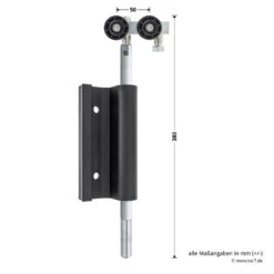 Hörmann Entlastungsrolle Mit Einfach-Bandteil 360 Mm, M12, DIN Links, Zwischenliegend -Türzubehör Geschäft 772635 hoermann entlastungsrolle mit einfach bandteil 360mm m12 din links zwischenliegend masse bild 1