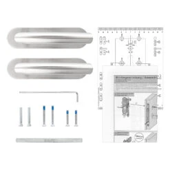 Steinau FS VDS Drückergarnitur, Typ 510, Edelstahl Matt -Türzubehör Geschäft ste810101 steinau fs vds drueckergarnitur typ 510 edelstahl matt lieferumfang