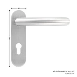 Steinau FS ES1-K Sicherheitsbeschlag, Typ D 510, Edelstahl Matt 10 Steinau FS ES1-K Sicherheitsbeschlag, Typ D 510, Edelstahl Matt -Türzubehör Geschäft ste810113 steinau fs es1 k sicherheitsbeschlag typ d 510 edelstahl matt masse griff