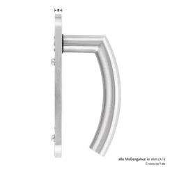 Steinau FS ES1-K Sicherheitsbeschlag, Typ D 510, Edelstahl Matt 11 Steinau FS ES1-K Sicherheitsbeschlag, Typ D 510, Edelstahl Matt -Türzubehör Geschäft ste810113 steinau fs es1 k sicherheitsbeschlag typ d 510 edelstahl matt masse griff seite