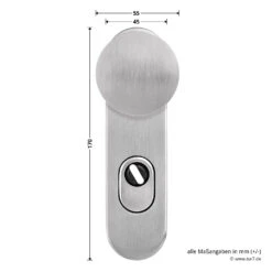 Steinau FS ES1-K Sicherheitsbeschlag, Typ D 510, Edelstahl Matt 8 Steinau FS ES1-K Sicherheitsbeschlag, Typ D 510, Edelstahl Matt -Türzubehör Geschäft ste810113 steinau fs es1 k sicherheitsbeschlag typ d 510 edelstahl matt masse knauf