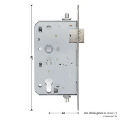 Teckentrup STA Einsteck-Panikschloss 1013 E, Stulp Edelstahl -Türzubehör Geschäft tec113633 teckentrup sta einsteck panikschloss 1013 e stulp edelstahl din l bemassung